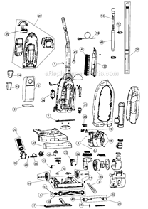 Page A Diagram and Parts List for M091015  Dirt Devil Upright Vacuum